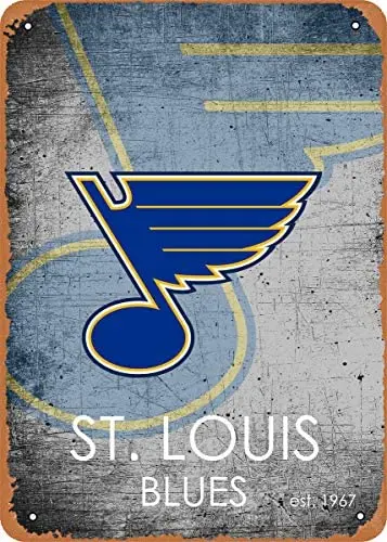 

Металлический знак-хоккей на льду St Louis Блюз Хоккей-8x12 старинный вид жестяная пластина