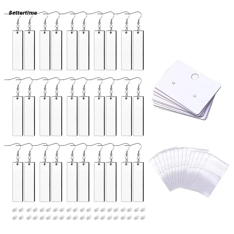 

B36D 30 штук сублимационные пустые серьги-гвоздики с теплопередающей проволокой, крючки, серьги, подарки