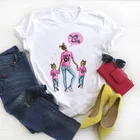 Женские футболки для мамы и дочки Grahic футболка 90s для девочек в стиле Харадзюку, футболка, футболка с короткими рукавами рубашка для женщин модные топы футболки для девочек