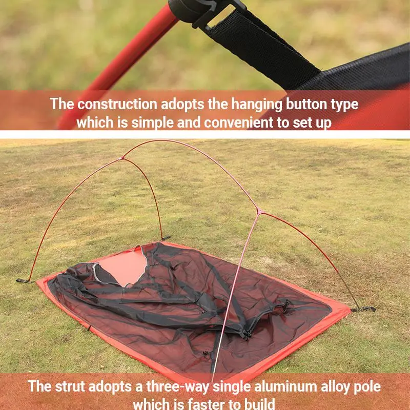 

Outdoor Waterproof 2 Person Double-Layer Camping Tent Lightweight Aluminum Pole Hiking Tent Windproof Travel Backpacking Tents