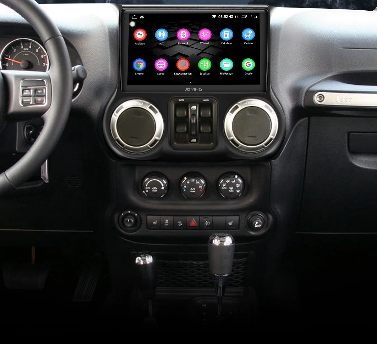 Радуясь стерео для Jeep Wrangler JK 2010 2012 автомобильный Радио Мультимедиа Видео плеер gps 10 ''Android 8,1 головное устройство