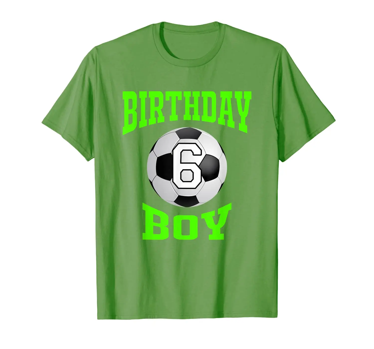 

6th Birthday Boy Shirt - Soccer T- Shirt 6 years old kid