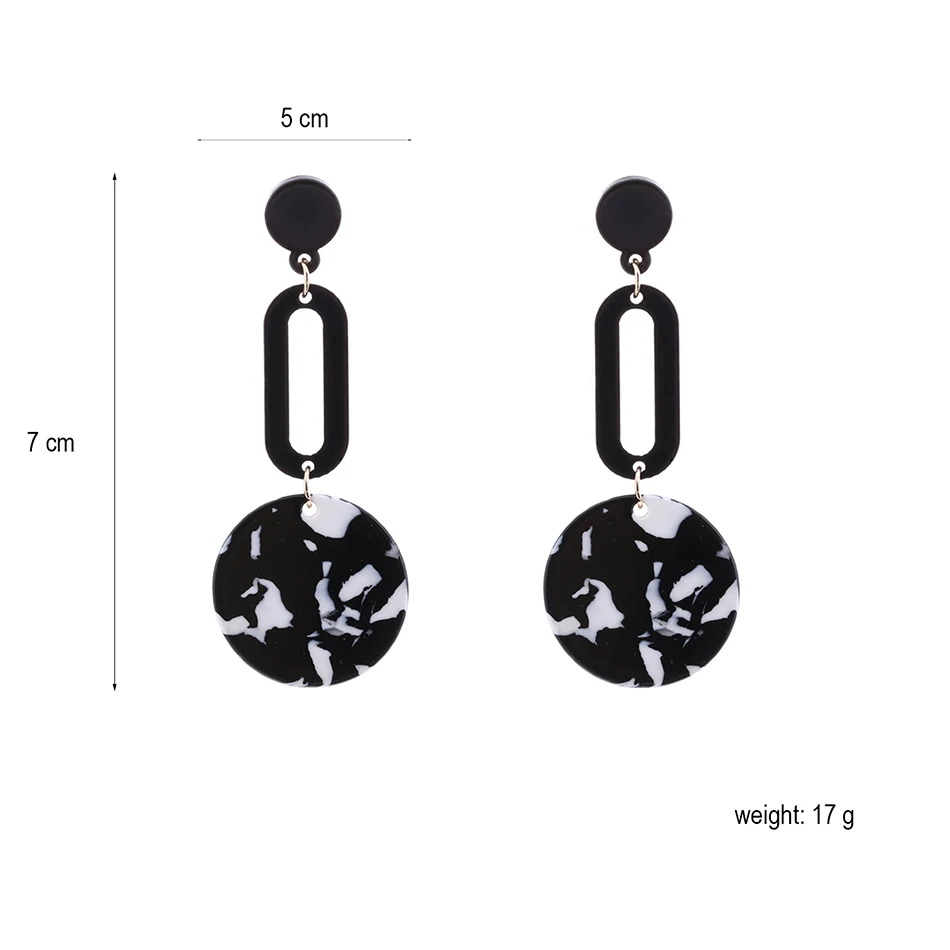 Женские Модные Этнические винтажные массивные висячие серьги Match Right с ацетатным