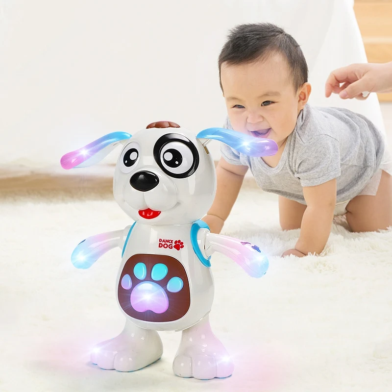 

Электронная умная собака Гарри Интерактивная Игрушка Щенок робот реагирует на прогулки по касанию лай поет танцы
