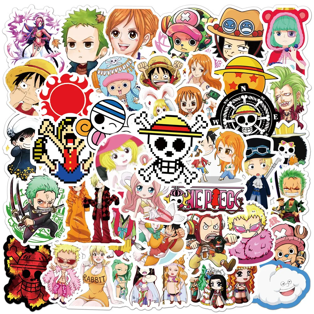 

10/30/50PCS Cute Anime ONEPIECE Stickers Aesthetic Laptop Luggage Water Bottle Waterproof Graffiti Decal Sticker Packs Kid Toy