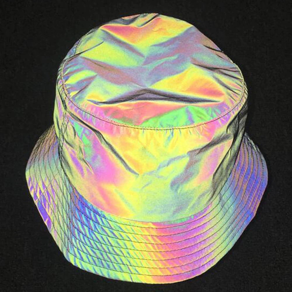 Панама Светоотражающая разноцветная для мужчин и женщин модная уличная шапка