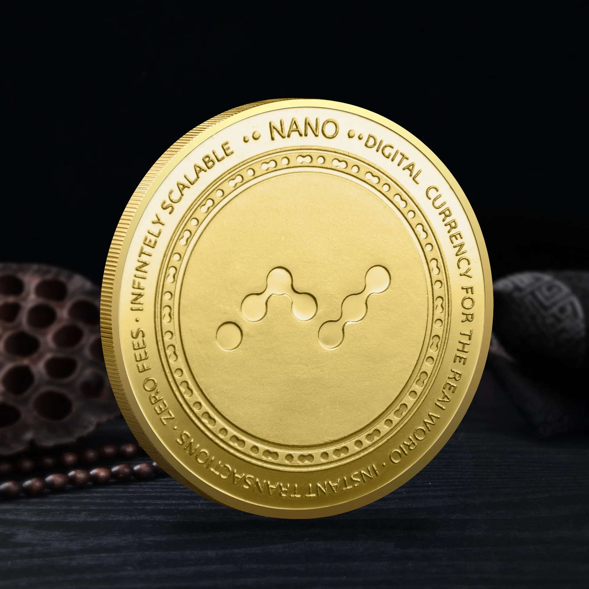 

NANO Cryptocurrency Physical Crypto Coin Silver Gold Plated Souvenir Creative Gift Collectible Non-currency Commemorative Coin