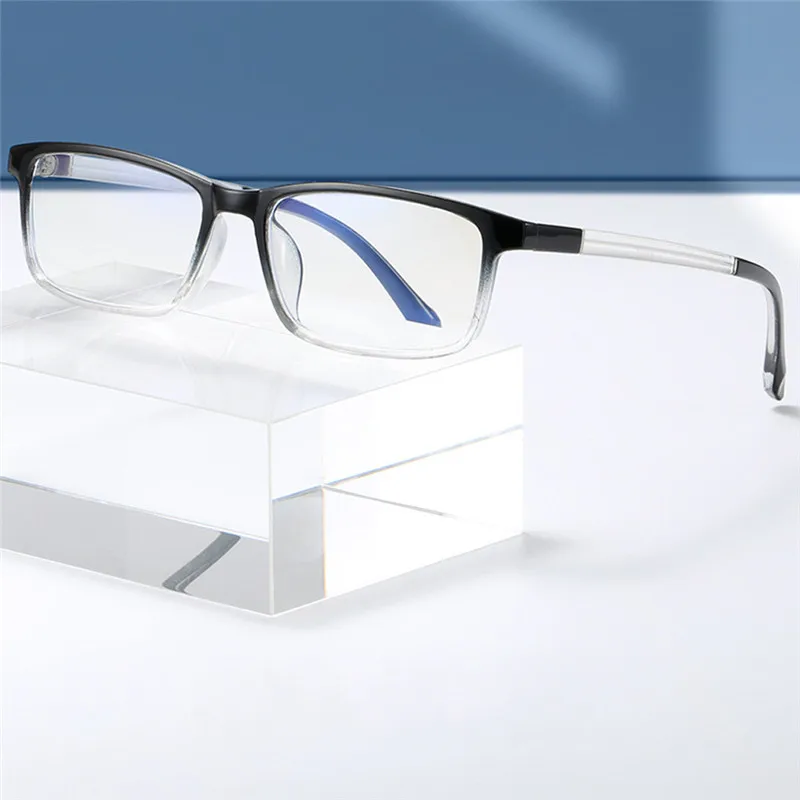 

Elbru Fashion Anti Blue Light Glasses Frame Men Women Square Black Optical Glasses Blocking Eyeglass Spectacle Anti Reflective