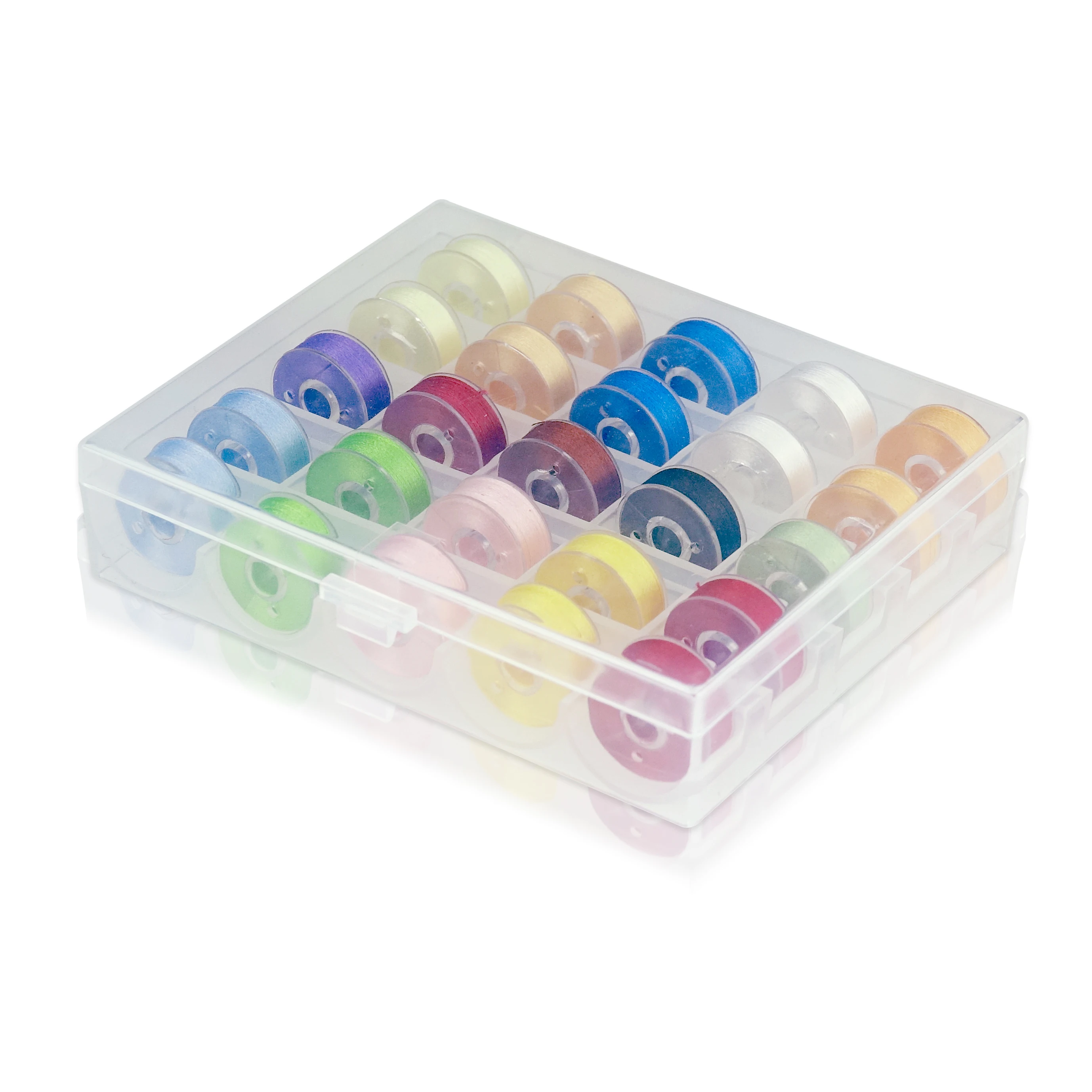 Simthread тип L (SA155) вышивка предварительно намотанные шпульки с нитью 75D/2 15 различных