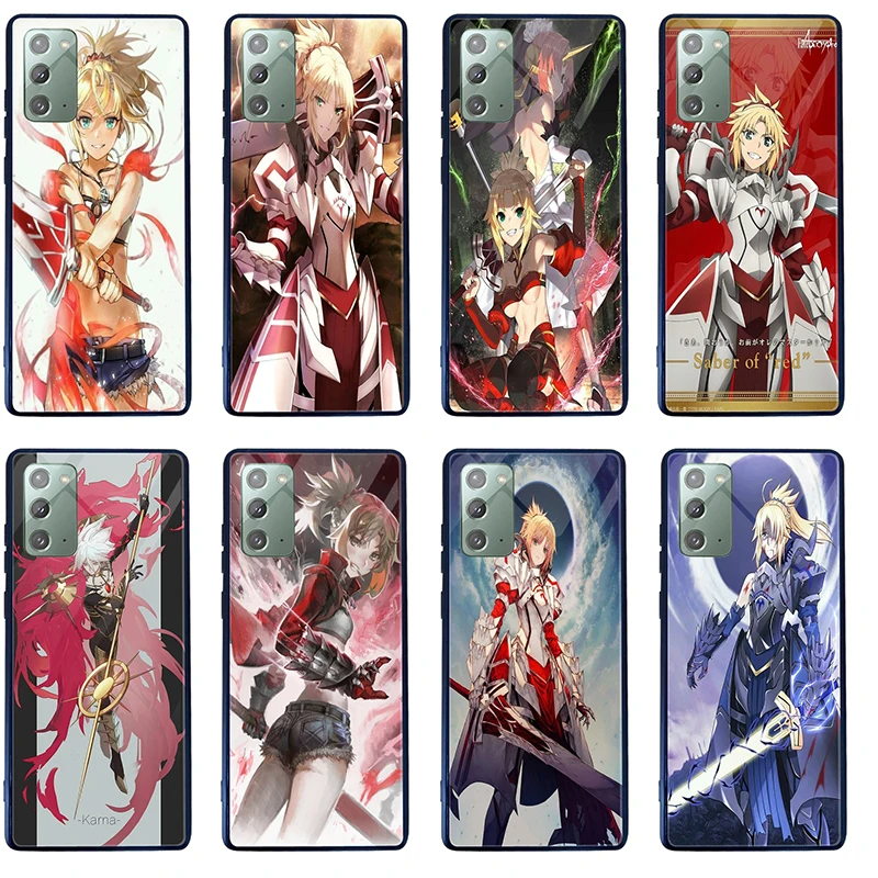 Saber Fate Apocrypha Coque защитная пленка из закаленного стекла с телефонные чехлы для Samsung
