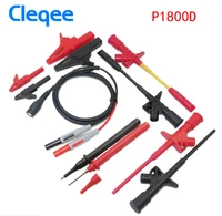 cleqee p1800bcd 11 in 1 bnc electronic specialties test lead automotivemultimeter probe leads kit flexiblepiercing test hook