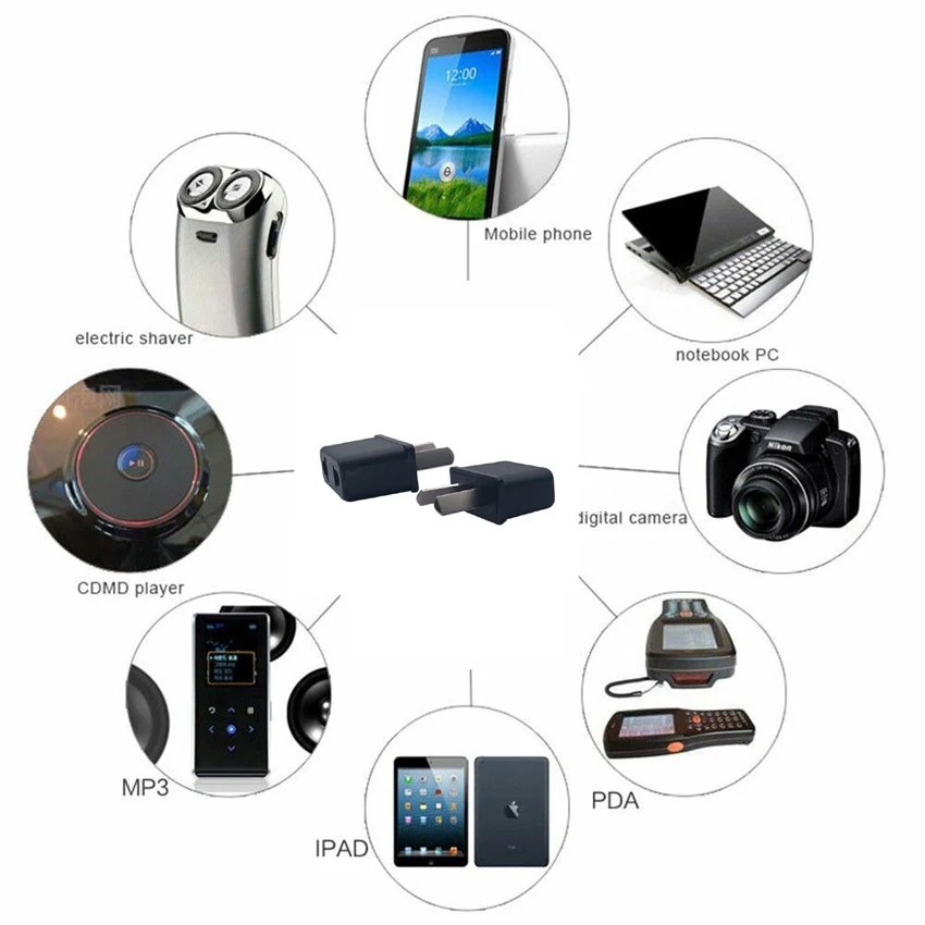 5 шт. Универсальный мини-преобразователь из меди CE EU US AU австралийский переходник