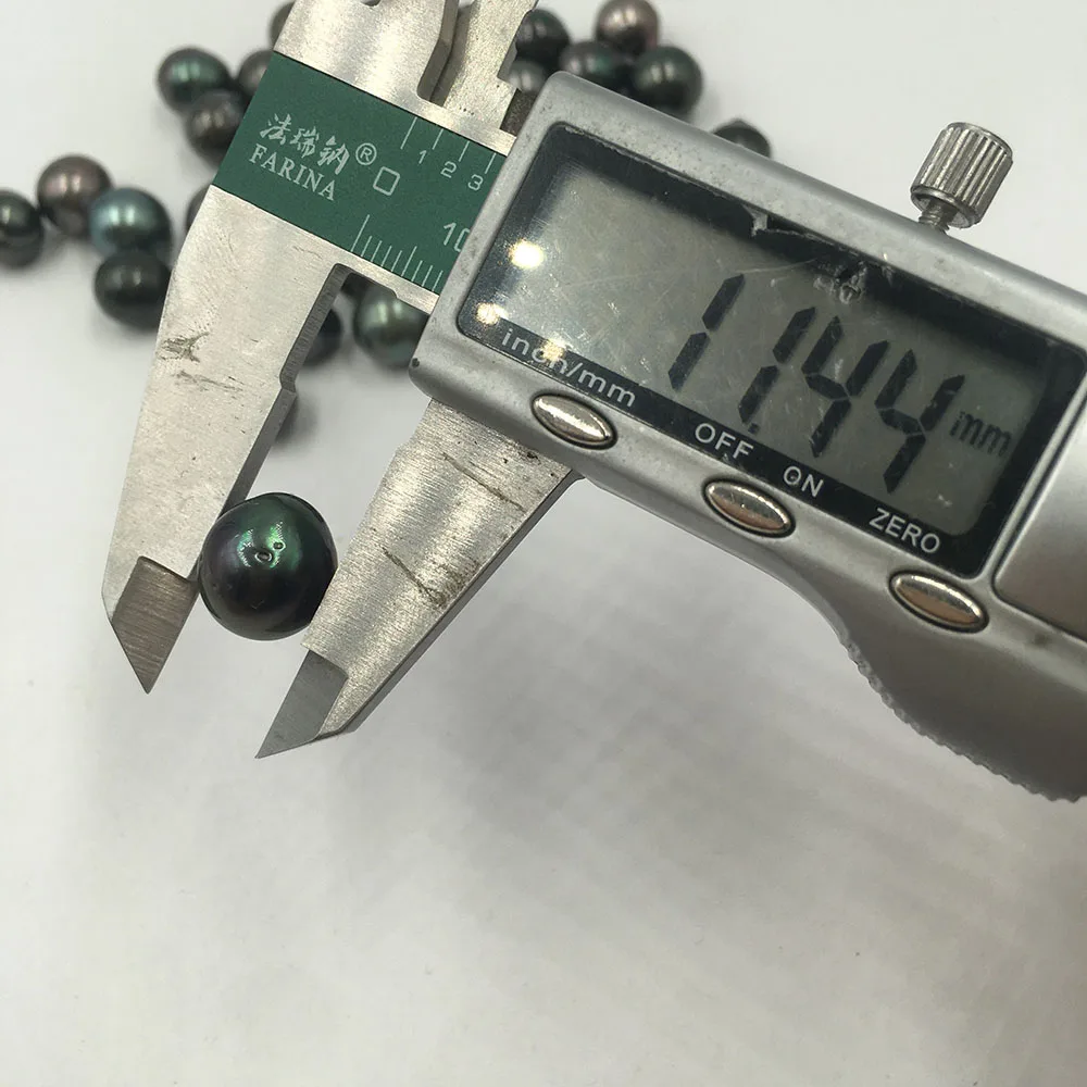 100% натуральное ожерелье из таитянского черного жемчуга с серебряной цепочкой S925