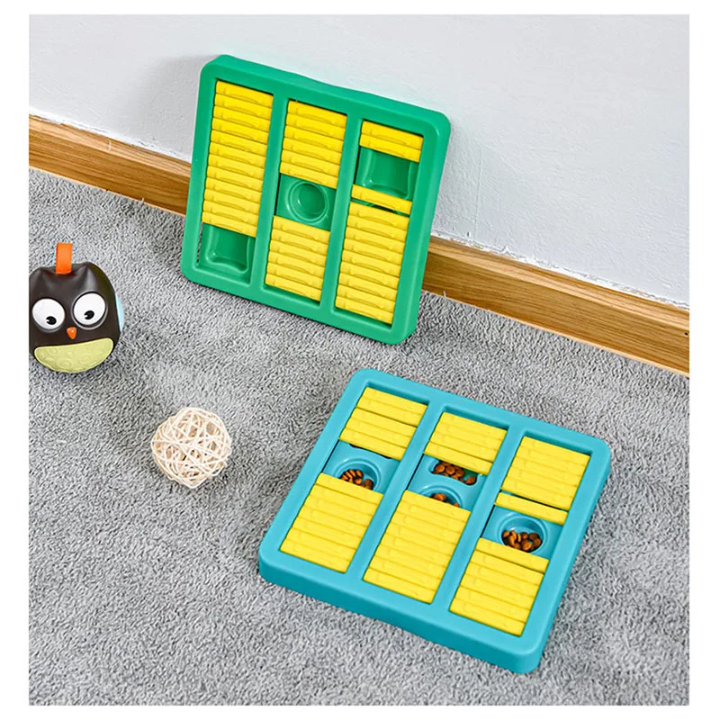Dog Puzzle Food Fidget Toy Bowl Slow Feeder Interactive Treat Dispenser Game Plate for IQ Training Mental Enrichment | Дом и сад
