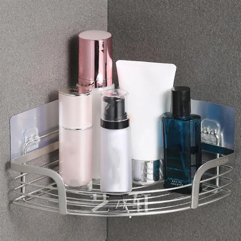 

Bathroom Storage Shelf 304 Stainless Steel Wall Mounted Corner Shower Caddy for Shampoo Body Wash Cream Soap