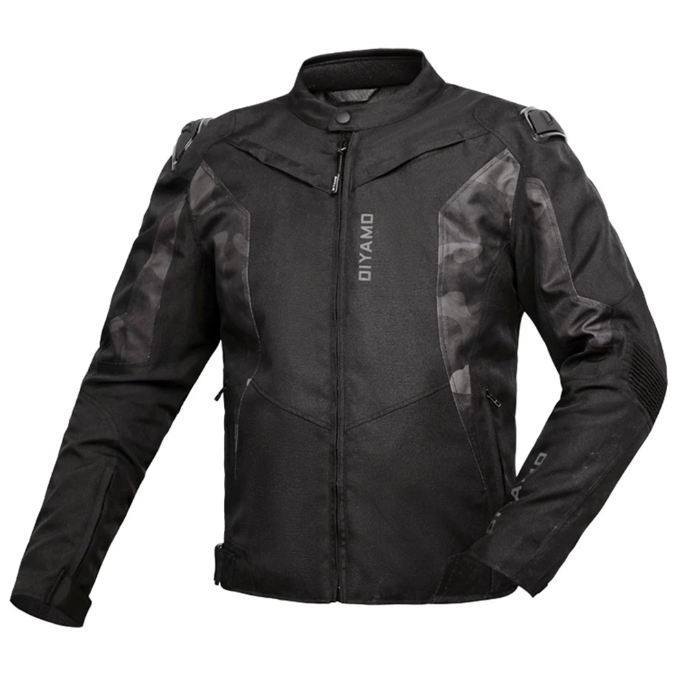 DIYAMO Motorcycle Jacket Men Windproof Chaqueta Moto Waterproof Motocross Jacket Wearable Racer Jacket 5pcs CE Protection