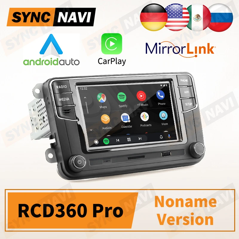 RCD360 Pro Android автомобильное стерео NONAME CarPlay радио головное устройство для VW Passat B6 B7