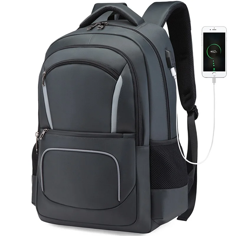 Waterproof Large Backpack 17.3 17 inch Laptop Backpack men Business Travel Multi-function Backpack male Traveling bag Black grey