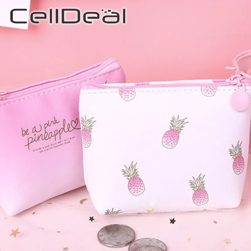 Модный Карманный Кошелек с фруктами несколько ананасов маленький кошелек для