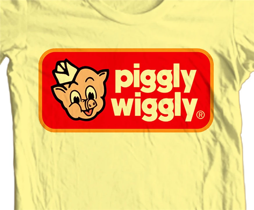 Piggly Wiggly футболка Ретро 70'S 80'S винтажная брендовая хлопковая Футболка с