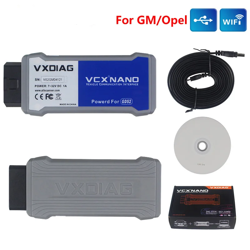 VXDIAG с USB/WIFI для GM/OPEL VCX NANO несколько GDS2 и TIS2WEB Диагностика/программатор в