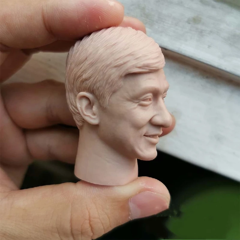 1/6 весы Боевая звезда Гонконга голова Джеки Чан Неокрашенная для 12 дюймов фигурка