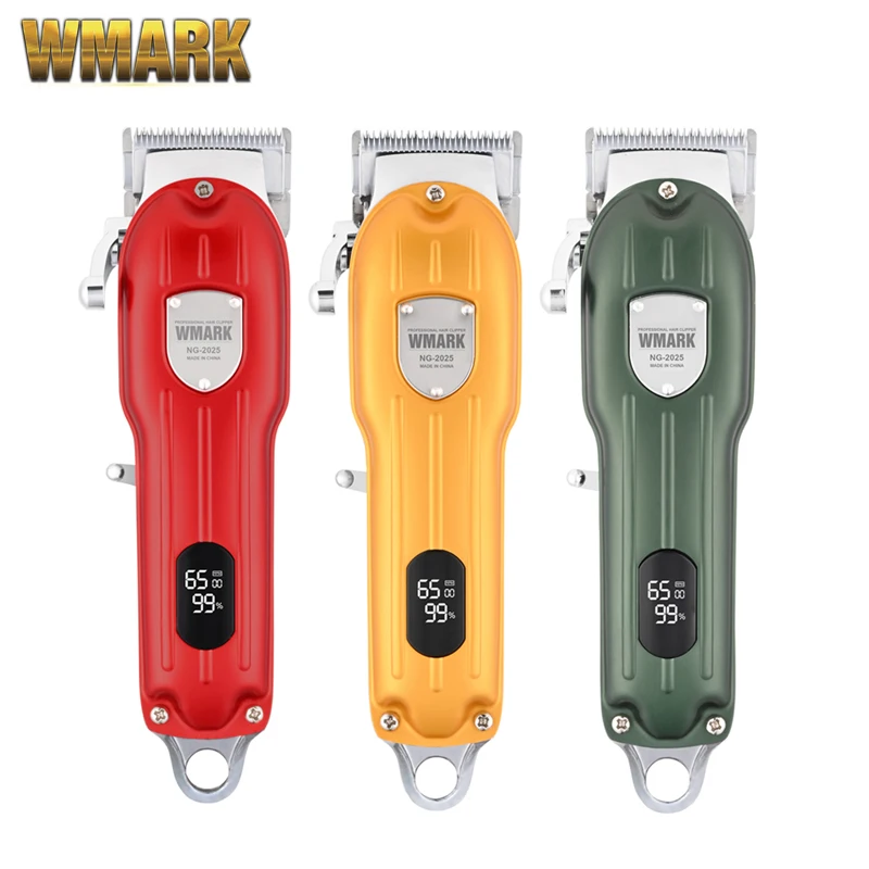 2020 WMARK NG 2025B цельнометаллическая Беспроводная Машинка для стрижки волос с ЖК