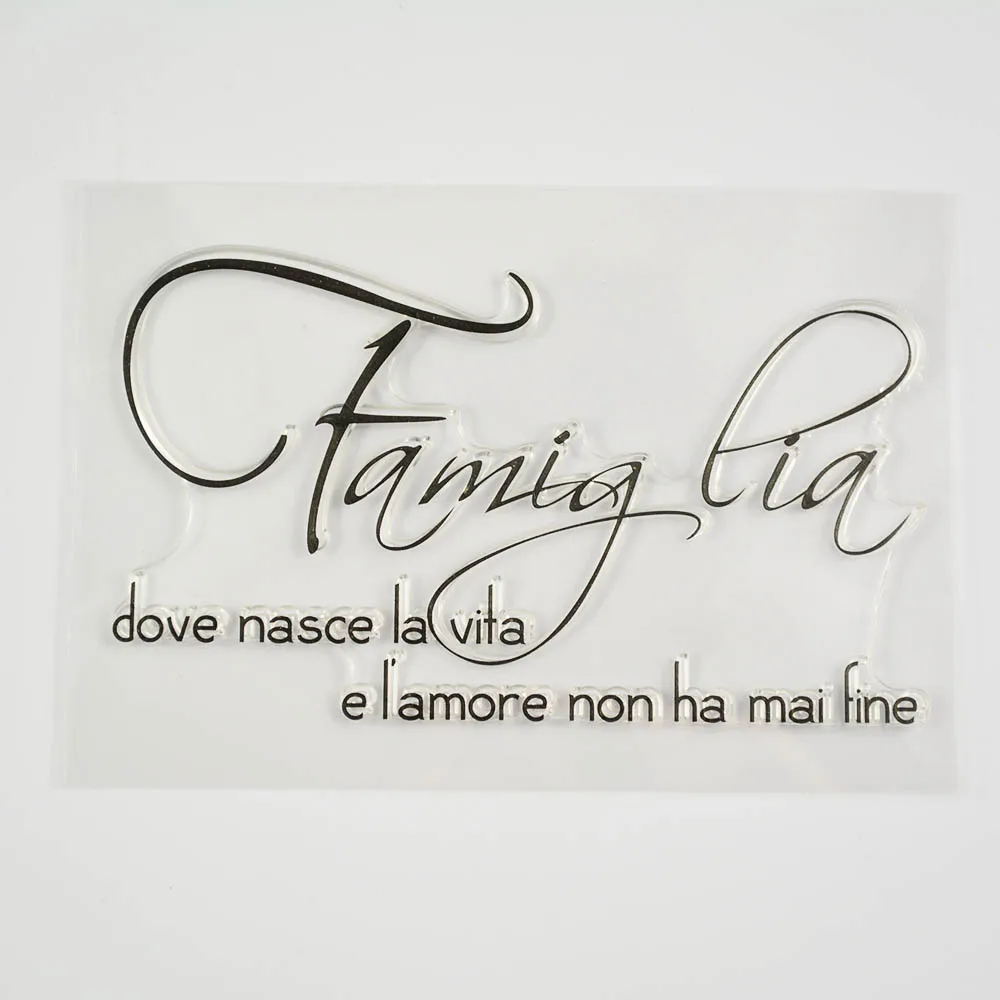 Итальянские прозрачные штампы Family для скрапбукинга сделай сам/изготовления