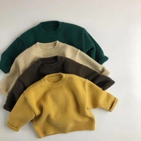 2021 new spring children soft warm sweaters baby girls clothes knitted o neck pullover jumpers outfits boys sweater 1 6 years