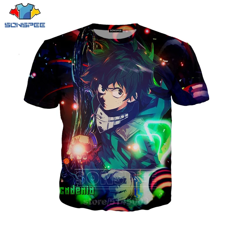 Футболка Мужская/Женская SONSPEE My Hero моя академия модная футболка топы с 3D принтом