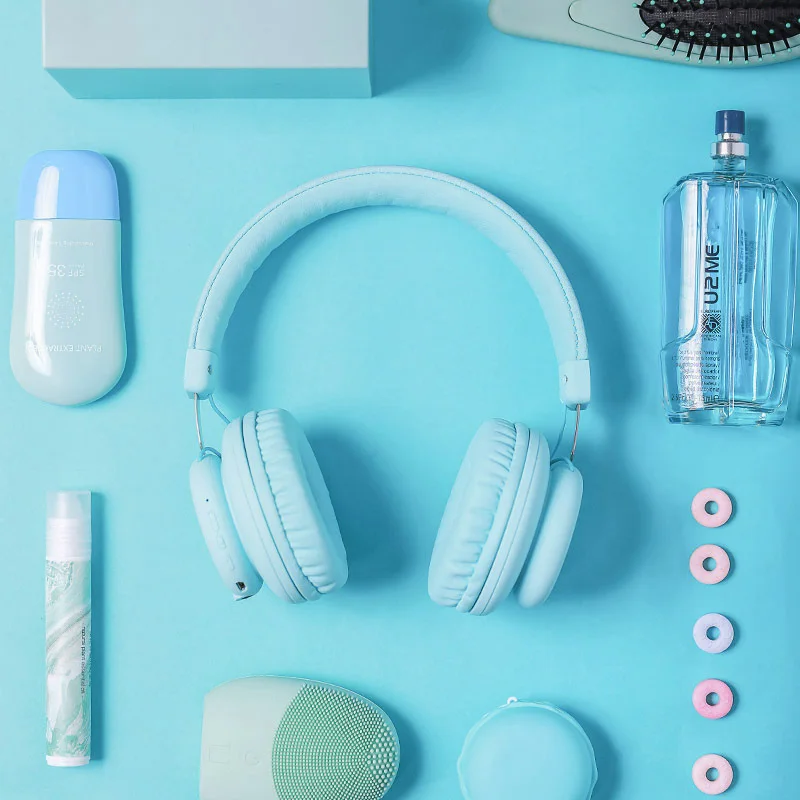 5 0 Bluetooth наушники милый розовый синий и красный цвета Цвет Девушки Дети стерео
