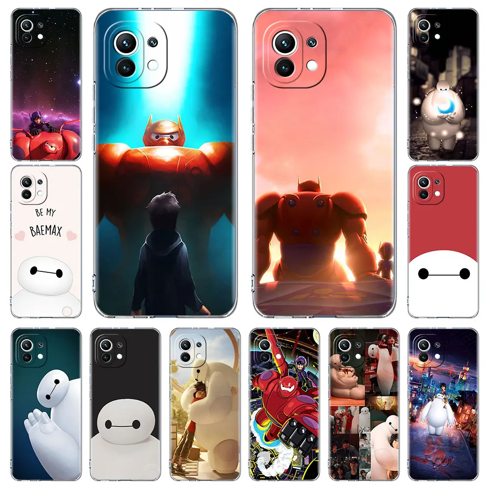 

Прозрачный чехол Big Hero 6 Baymax для Xiaomi Mi 11 10T Pro Note 10 Lite 9 SE, чехлы, Роскошный прозрачный мягкий чехол из ТПУ, корпус