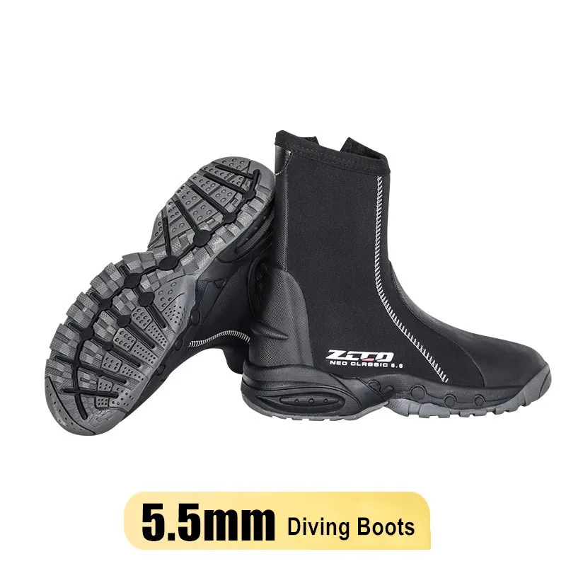 

5MM Neoprene Scuba Diving Boots Water Shoes Vulcanization Winter Cold Proof High Upper Warm Fins Spearfishing UnderWater Shoes