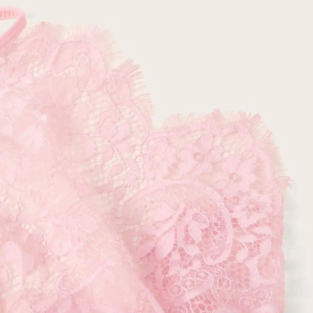 Женский комплект нижнего белья кружевной бюстгальтер с открытой спиной и