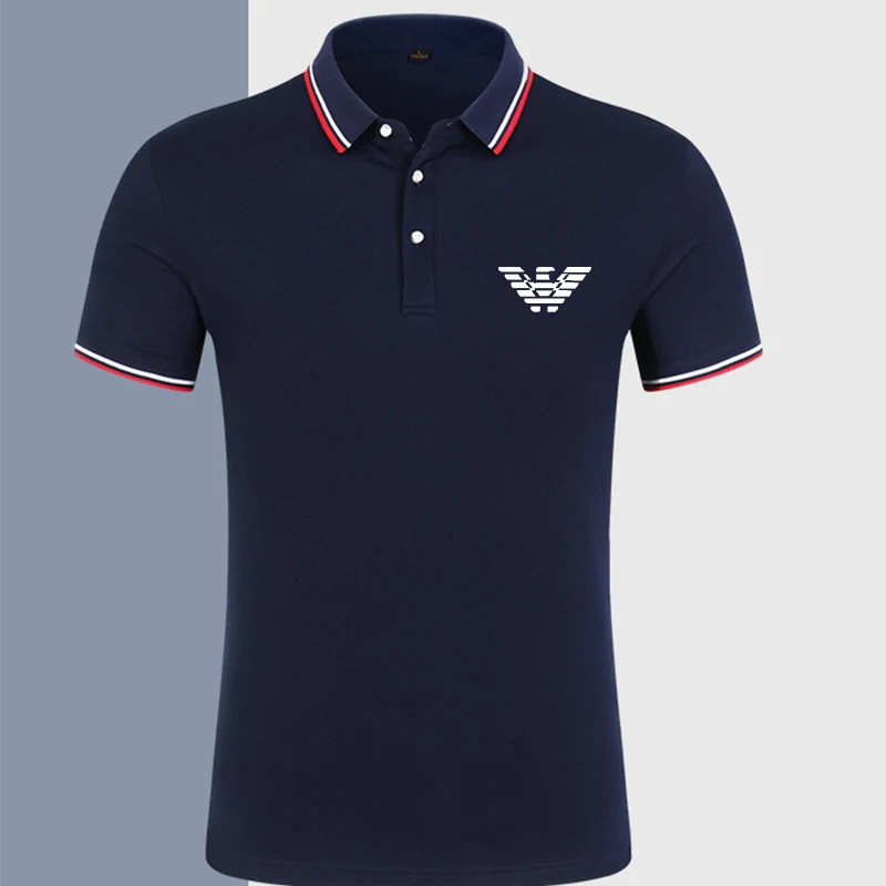 

Summer short sleeve polo shirt men's fashion polo shirt casual slim print business men's Polo Shirt Men's clothing