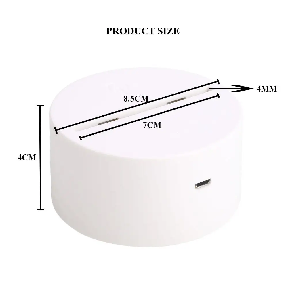 Светодиодный потолочный светильник цоколь держатель 3D 7 цветов орнамент Дисплей