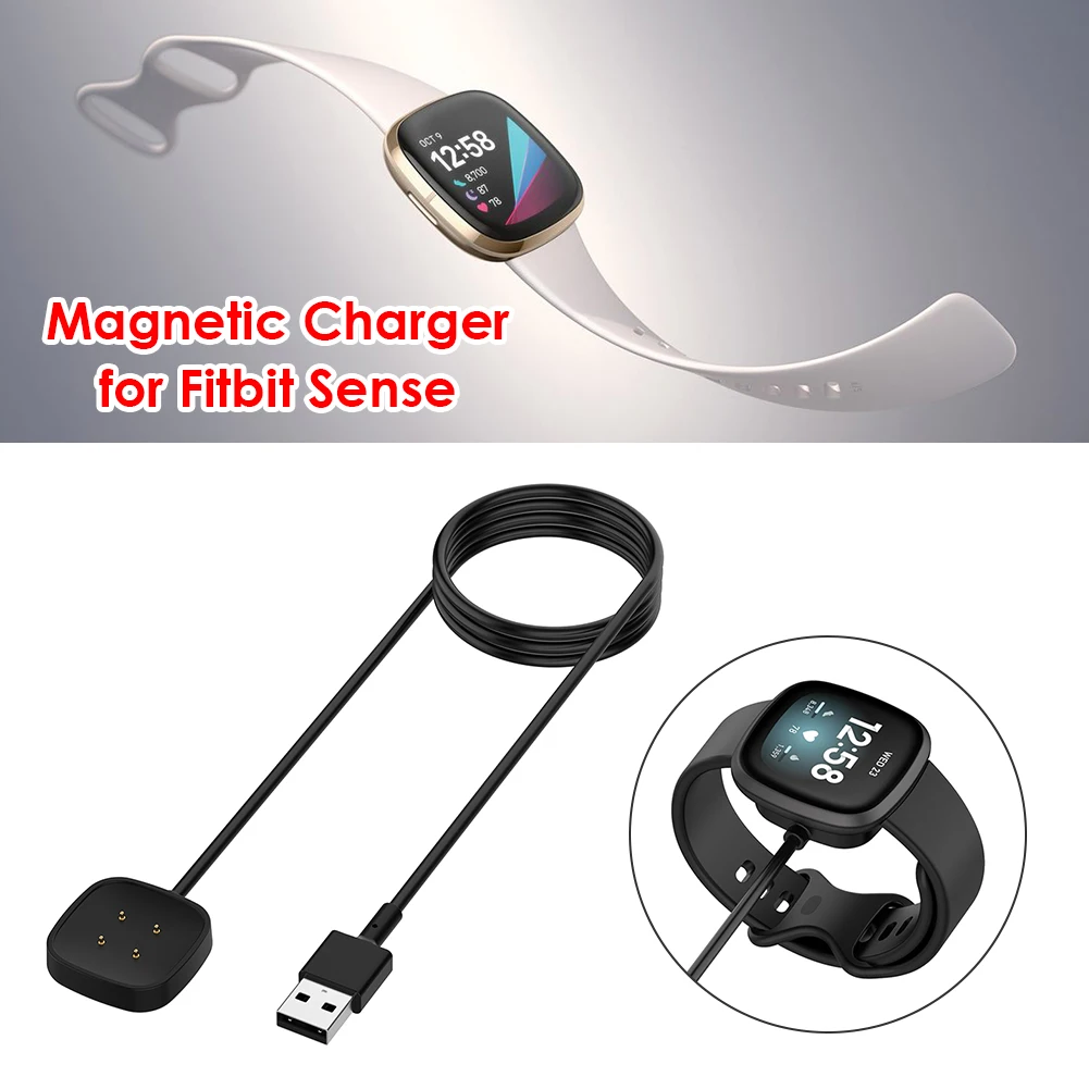 

Smart Wristband Bracelet Magnetic Charger Adapter Replacement Charging Cradle Dock Base for Fitbit Versa 3 / Fitbit Sense Smart