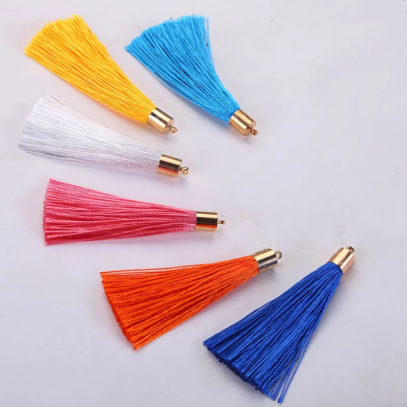 10Pcs Mini Metal Cap Tassel Jewelry Curtain Garments Decorative Accessories DIY Key Cell Phone Bag Fringe Trim Tassels Pendant | Дом и сад