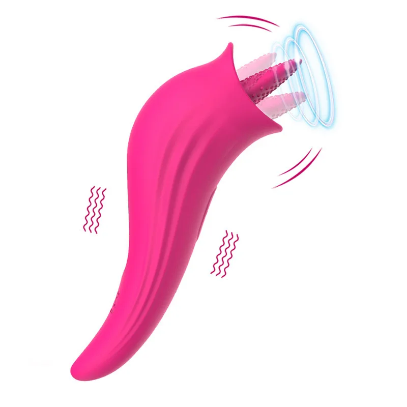

Tongue Cunnilingus Massager with 8 Speed Vibration Flirting Licking Clitoris Massage Wand for Couple's Pleasure Game Toys
