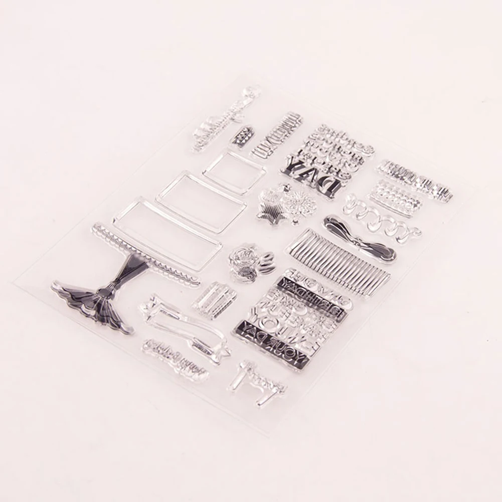 Многослойный торт ко дню рождения прозрачные штампы скрапбуки сделай сам фото