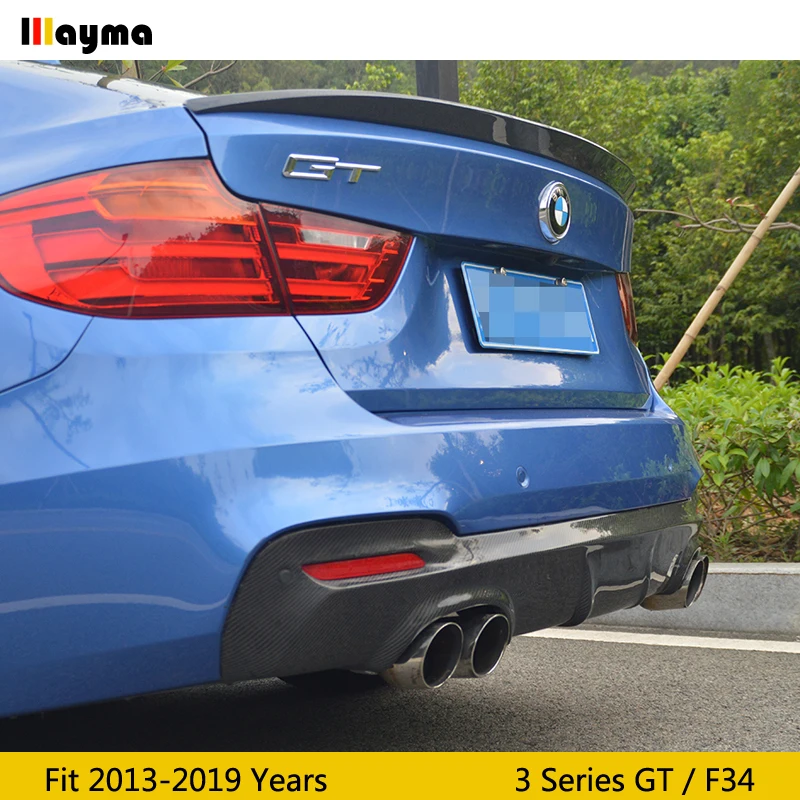 F34 GT M tech style диффузор заднего бампера из углеродного волокна для BMW 328i 330i 335i 340i sport