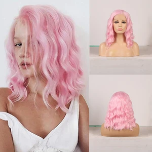 AIMEYA Synthetic Lace Front Wig for Women Natural Wave Short Bob Wig with Side Part Pink Wigs Shoulder Length Cosplay Wigs AIMEYA Synthetic Lace Front Wig for Women Natural Wave Short Bob Wig with Side Part Pink Wigs Shoulder Length Cosplay Wigs