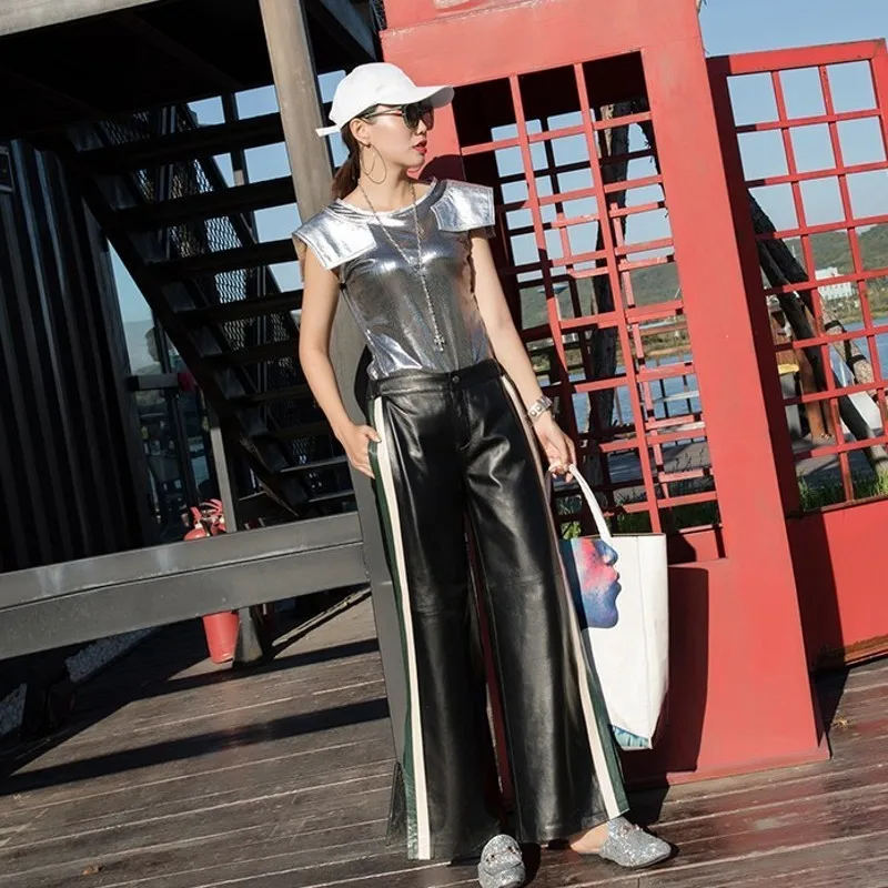 Женские осенне-зимние спортивные повседневные узкие широкие брюки модные штаны