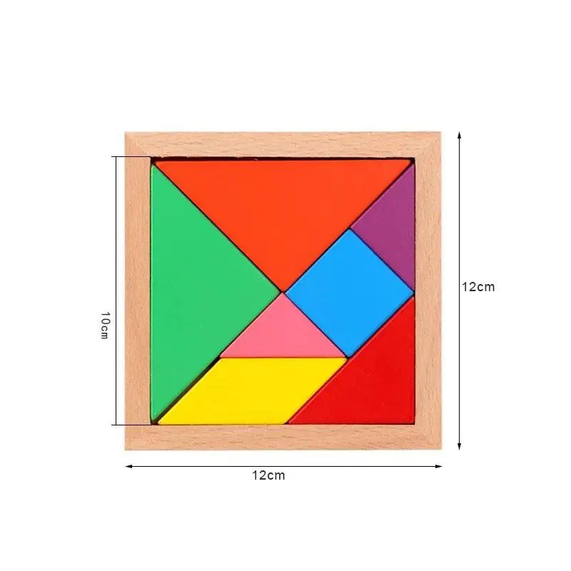 Новая модель 3d деревянные пазлы Tangram Логические Пазлы для детей тетрис
