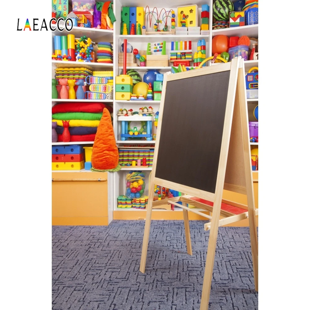 Laeacco Children Brain Game Lego Toys Baby Blackboard Photography Backgrounds Customized Photographic Backdrops For Photo Studio |