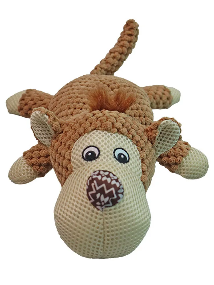 

Dog Toys For Small Large Dogs Animal Shape Plush Pet Puppy Squeaky Chew Bite Resistant Toy Pets Accessories Pet Supplies