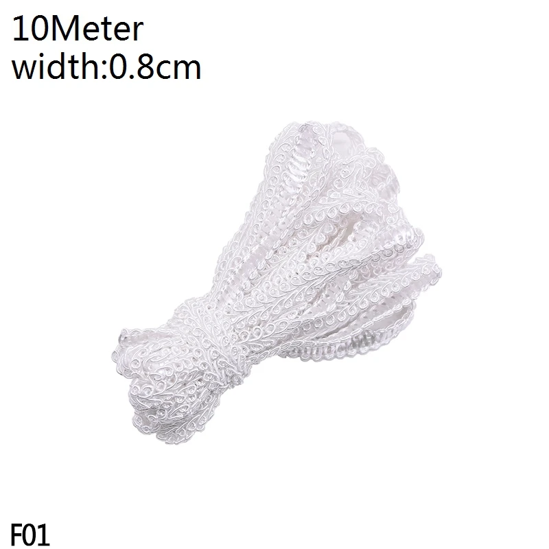 F01-10m white 1/3/10 ярдов ручной работы с кружевной отделкой в стиле пэчворк Материал белого и розового цветов с кружевными вставками, с узором в сердечко, лента для самодельного украшения одежды швейная фурнитура - Цвет: F01-10m white