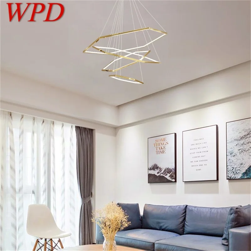 

WPD Nordic Pendant Lights Gold Creative Contemporary LED Lamp Fixture For Home Decoration Living Room
