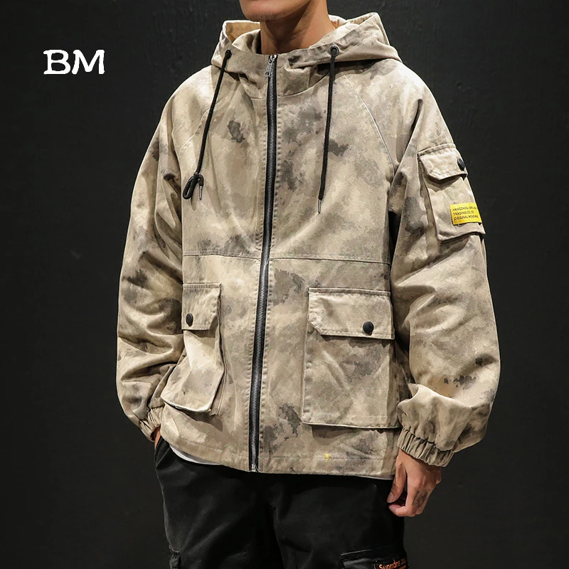 Негабаритная камуфляжная куртка 5XL худи милитари модная Корейская одежда