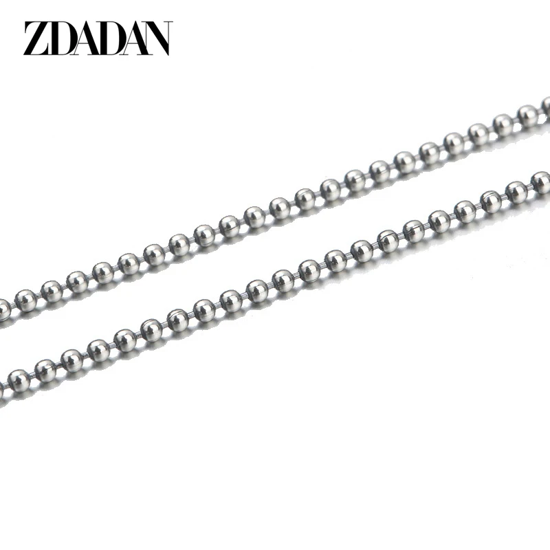 

ZDADAN 925 Sterling Silver Fashion 1MM Beads Chain Necklace For Women Men Fashion Jewelry Gifts